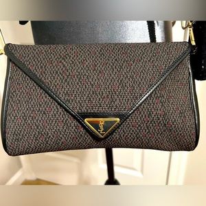 YSL Beautiful leather and tweed crossbody bag